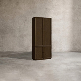 Nason Modular Oak Tall Display Cabinet for Modern Living Room