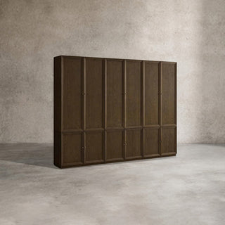 Nason Modular Oak Tall Display Cabinet for Modern Living Room