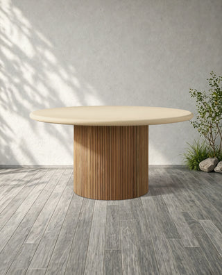 Alesso Outdoor Round Dining Table – Modern Patio Table