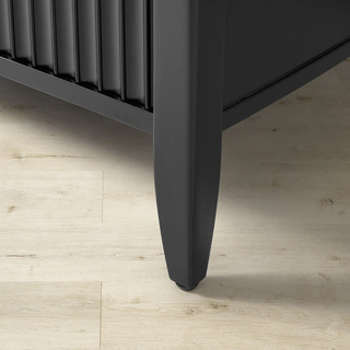 Fluted Wood Nightstand with 3 Drawers – Modern Bedroom Bedside Storage Furniture