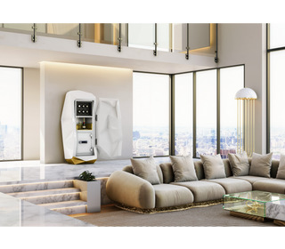 Luxury Diamond Floor Safe with Hidden Watch Winder & Certified High-Security Storage System