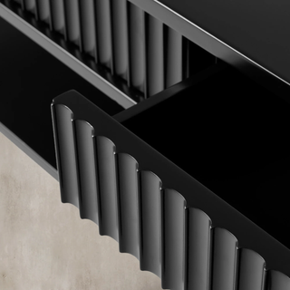 Lewis 56" Modern Coffee Table Wood Sofa Center Tea Table with Fluted Drawers