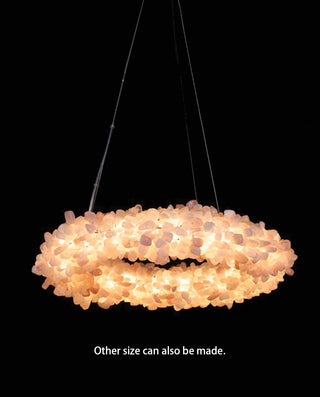 Clear Natural Crystal Stone Pendant Light