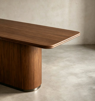 Caden Wood Dining Table | Walnut & Oak Rectangular Table