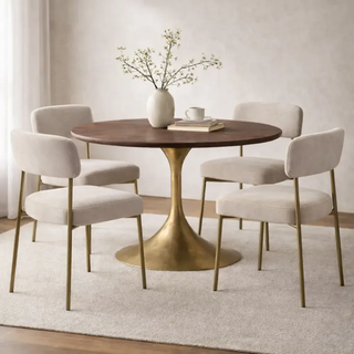 Billie Performance Fabric Dining Chair Modern Antiqued Iron Frame Living Room Chairs