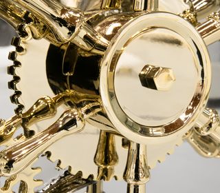 Luxury Portable Jewelry Safe with Secret Dial Lock & Gold-Plated Brass Gear Design