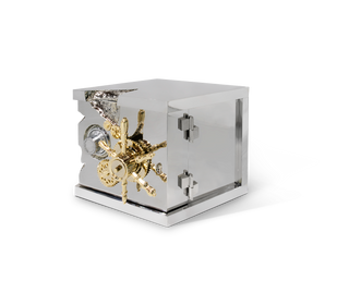 Luxury Portable Jewelry Safe with Secret Dial Lock & Gold-Plated Brass Gear Design
