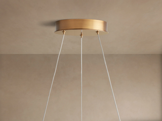 Modern Hand-Blown Glass Round LED Chandelier