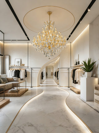 37 Lights Maria Theresa Chandelier 44 Inch Elegant Gold Crystal Lighting