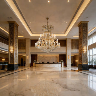 84X94 Inch Huge Foyer Chandelier 73 Lights Big Crystal Chandelier for Hotel Lobby