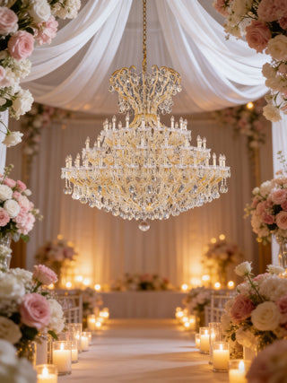 84 Inch Extra Large Crystal Chandelier Classical 72 Lights Maria Theresa Chandelier for Wedding Hall