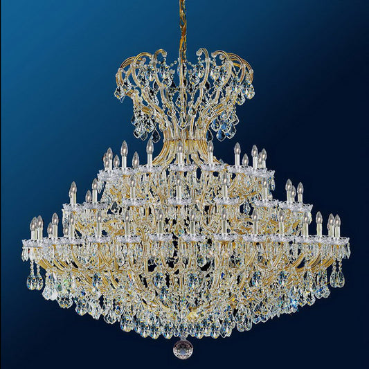 84 Inch Extra Large Crystal Chandelier Classical 72 Lights Maria Theresa Chandelier for Wedding Hall