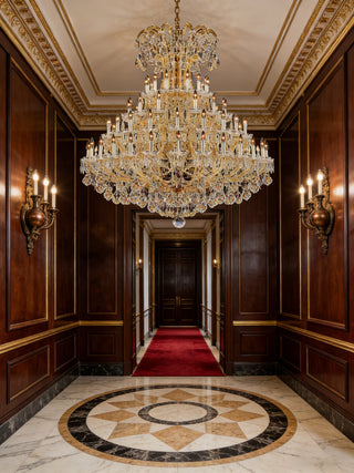 66 Lights Big Maria Theresa Chandelier 60 Inch Large Crystal Chandelier for Foyer