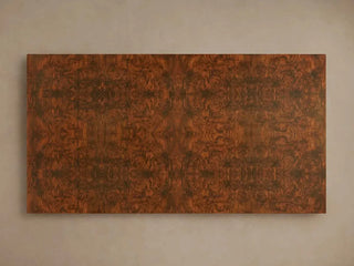 Cinzia Rectangle Burl Coffee Table Plinth-style Base Cocktail Table Wood Sofa Center Tea Table