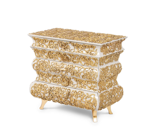 Crochet Baroque Gold Filigree Luxury Nightstand