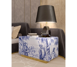 Heritage Azulejo Hand-Painted Ceramic Luxury Nightstand