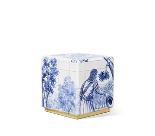 Heritage Azulejo Hand-Painted Ceramic Small Luxury Nightstand