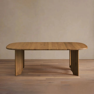 Jolson Wood Extension Dining Table (Honey Finish, Dual 20" Leaves)
