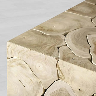 Kalmar Teak Square Coffee Table Wood Living Room Center Tea Table Unique Cocktail Table