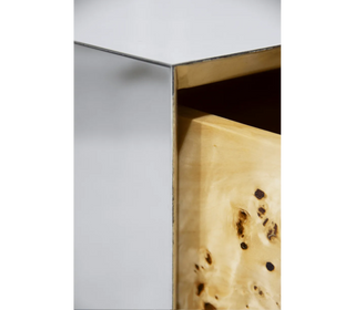 Lapiaz Cracked Stone Mirrored Luxury Nightstand
