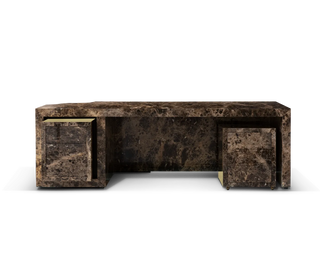 Lapiaz Karst Stone Marble Luxury Executive Desk