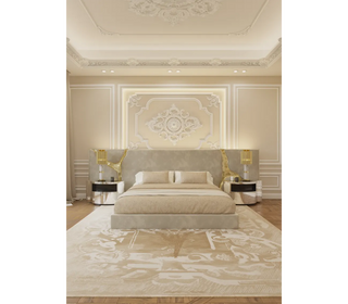 Lapiaz Kintsugi Velvet Polished Gold Luxury Headboard