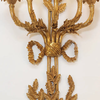 40 Inch Tall Brass Wall Sconce 5 Lights Retro Copper Wall Lamp