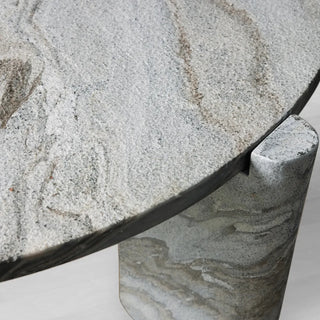 Lonelle Solid Natural Stone Coffee Table Modern Cocktail Table Living Room Center Tea Table