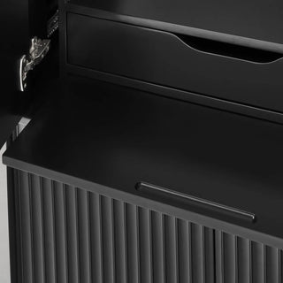 Louis Wood Bar Cabinet Constructivist-Inspired Wine Cabinet With Drawer