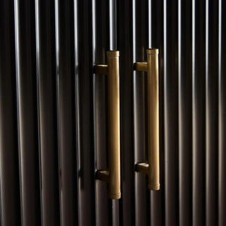 Louis Wood Bar Cabinet Constructivist-Inspired Wine Cabinet With Drawer