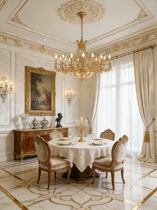 47X31 Inch 20 Lights French Empire Style Brass and Crystal Chandelier Light