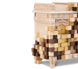 Luxury Mirrored Sideboard Buffet Cabinet with Gold Accents & Modern Storage