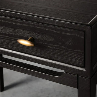 Mid Century Modern Nightstand Ash Wood – Bedroom Bedside Storage Cabinet Table