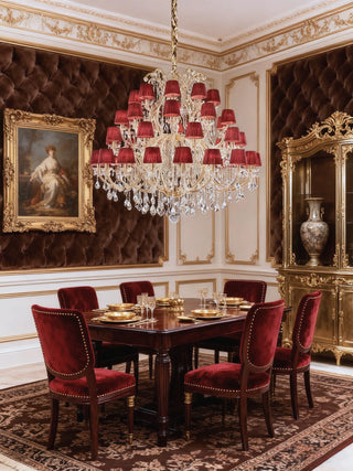 50 Lights Tiered Chandelier 63X61 Inch Large Gold Crystal Chandelier Lighting
