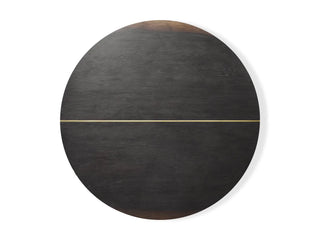 Mihaela Oak Round Dining Table (Wine Barrel Finish)