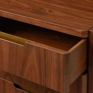 Modern 3 Drawer Wood Nightstand – Santos Wood Bedroom Bedside Storage Cabinet