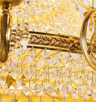 51X71 Inch Big French Empire Brass Crystal Chandelier for Foyer