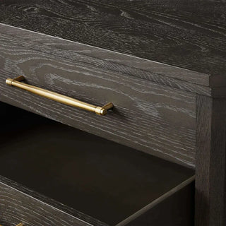 Modern Oak Nightstand with 3 Drawers and Soft-Close – Solid Wood Bedside Storage Cabinet