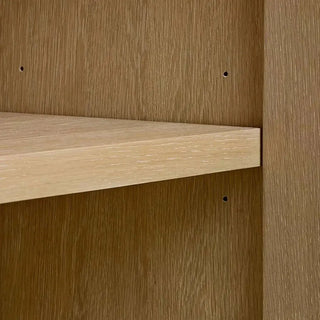 Nason Modular Oak Tall Display Cabinet for Modern Living Room