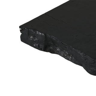 Nobu Wood Rectangular Coffee Table Sofa Center Tea Table Burnt Noir Finish