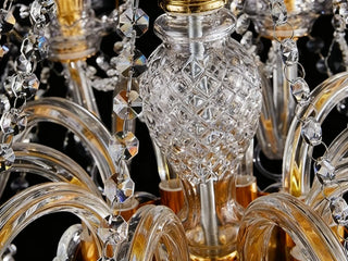56 Lights Large Chandelier with Glass Shades 83"W  77"H