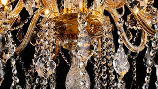 56 Lights Large Chandelier with Glass Shades 83"W  77"H