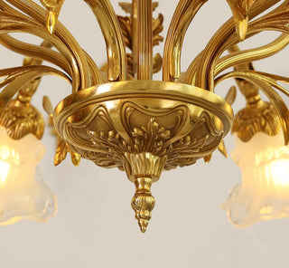 6 Lights Classical Retro Brass Chandelier Light 33X27 Inch