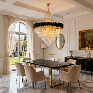 60 Inch Luxury Modern Round Crystal Chandelier Lighting for Living Room