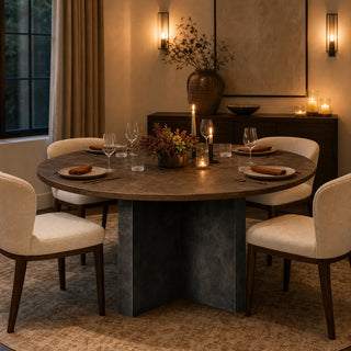 polanco-round-dining-table-wood-top-oxidized-steel-base