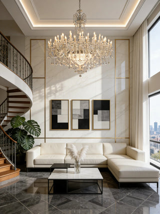 79 Lights Big Crystal Chandelier for Event Hall 85"W 94"H