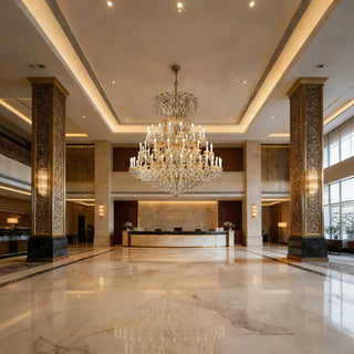 84X94 Inch Huge Foyer Chandelier 73 Lights Big Crystal Chandelier for Hotel Lobby