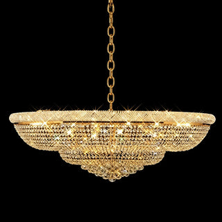 Big Foyer Chandelier Lighting in Gold 47"W 63"H