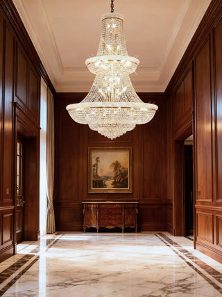 Big Foyer Chandelier Lighting in Gold 47"W 63"H