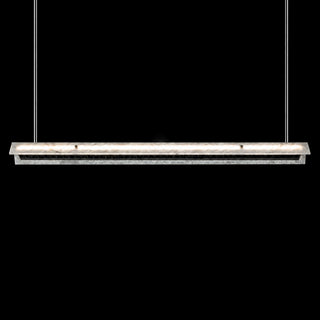 Modern Slim Luxury Marble Linear LED Pendant Light